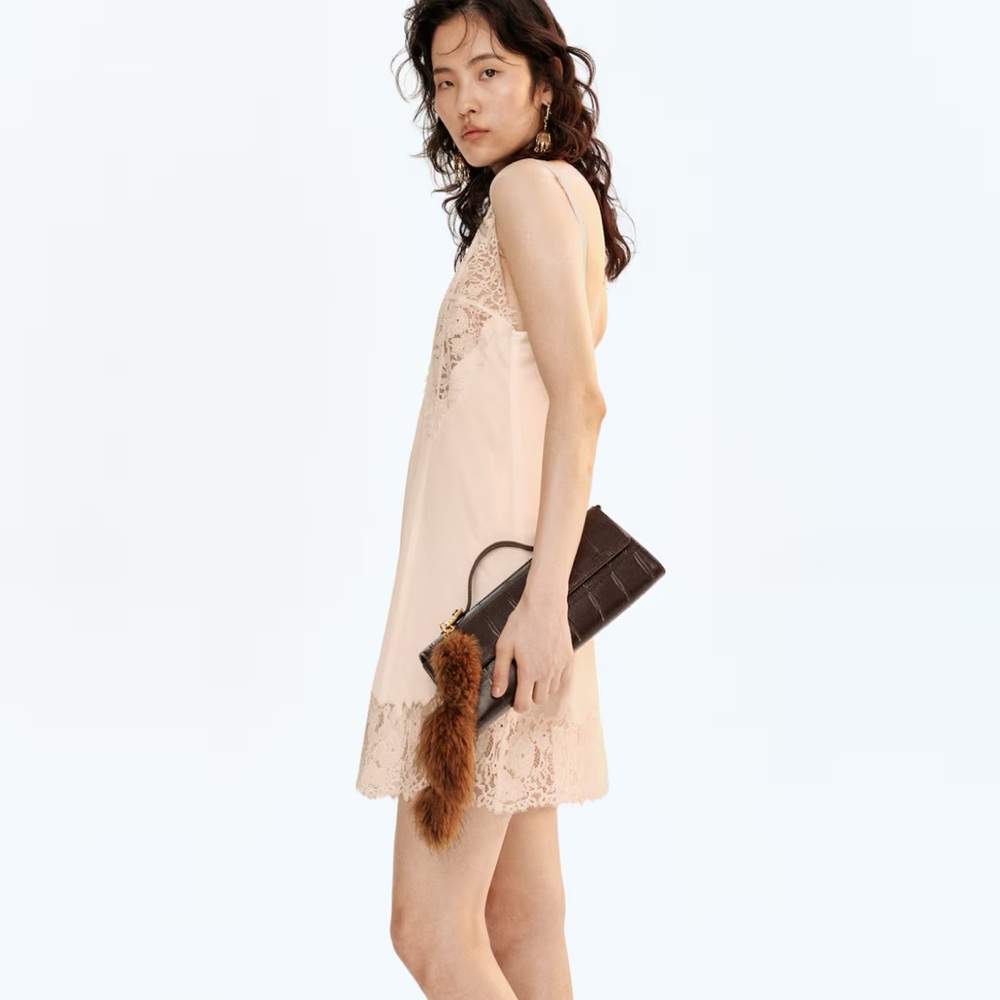 H&M Light Beige Lace Satin Dress - Picture 4 of 6